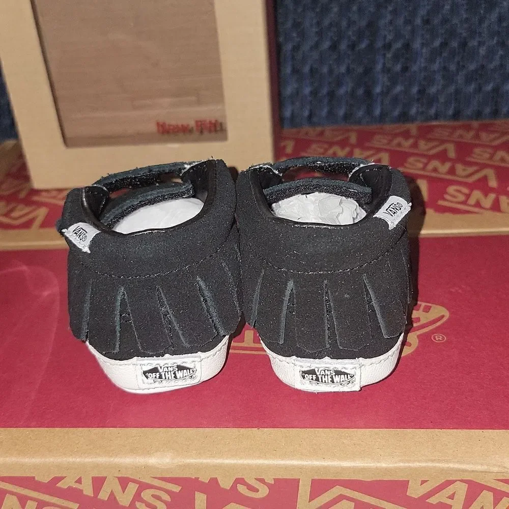 New Vans Chukka V Moc Moccasin Crib Shoes Soft Bottom Fringe Size 3 • 3-6 month